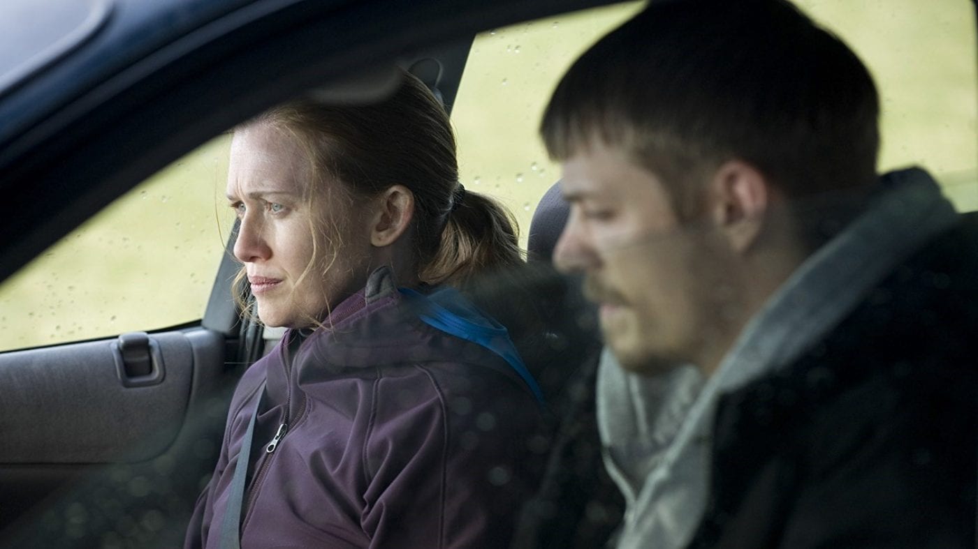 Linden and Holder open up to each other while sitting in a car in The Killing