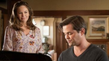 Katherine Ford (Diane Lane) and David Patton (Andrew Rannells) in The Romanoffs "Bright and High Cirlce"