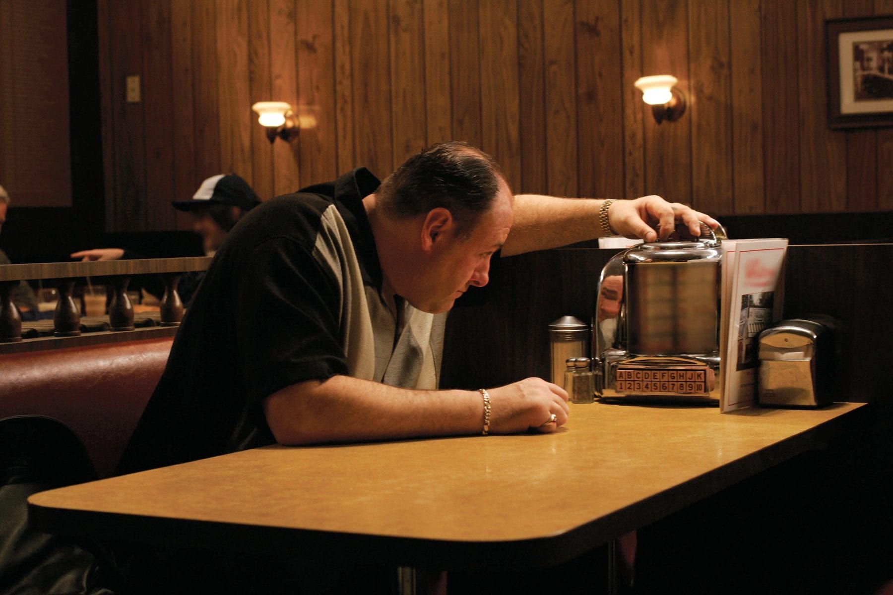 Tony Soprano (James Gandolfini) dials up some Journey in the finale of HBO