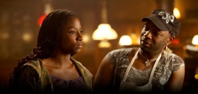 Tara (Rutina Wesley) and Lafayette (Nelsan Ellis) in "Strange Love," the pilot episode of HBO