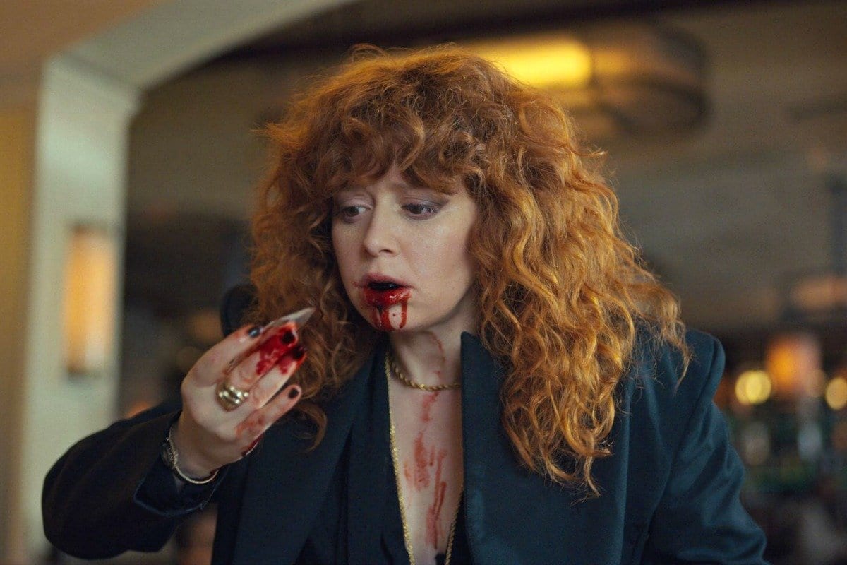 Nadia finding glass in an unlikely place in Russian Doll.