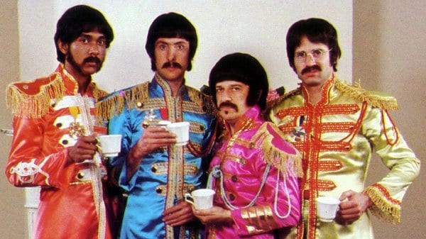 The Rutles were ingesting a lot of tea during the making of "Sgt. Rutter's Only Darts Club Band"