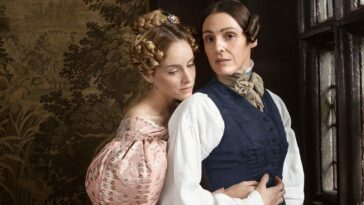 Sophie Rundle and Suranne Jones in a promotional photo for Gentleman Jack.