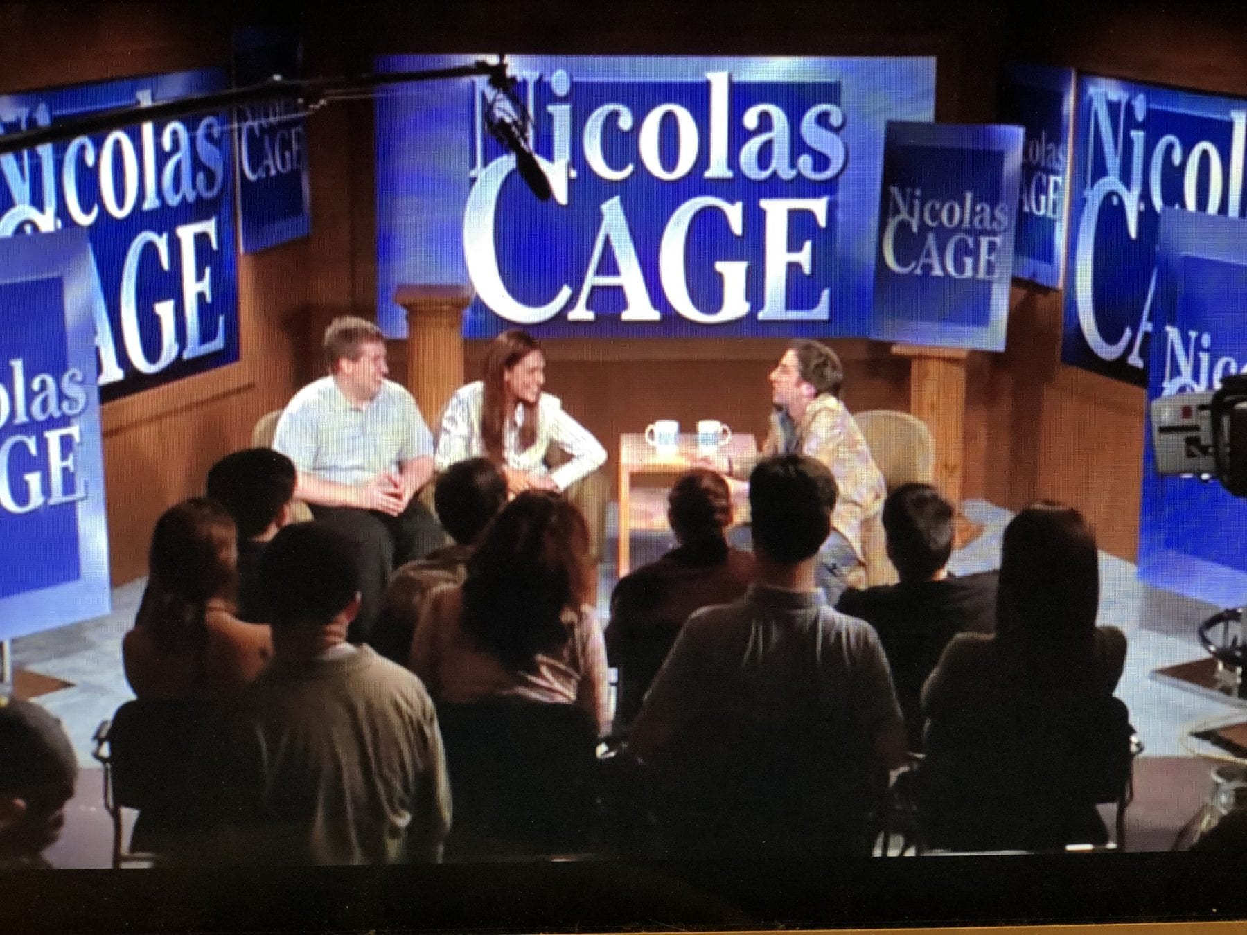 A sketch in which Nicholas Cage is a talk show host
