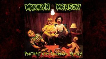 The album cover for Marilyn Manson’s Portrait of an American family.