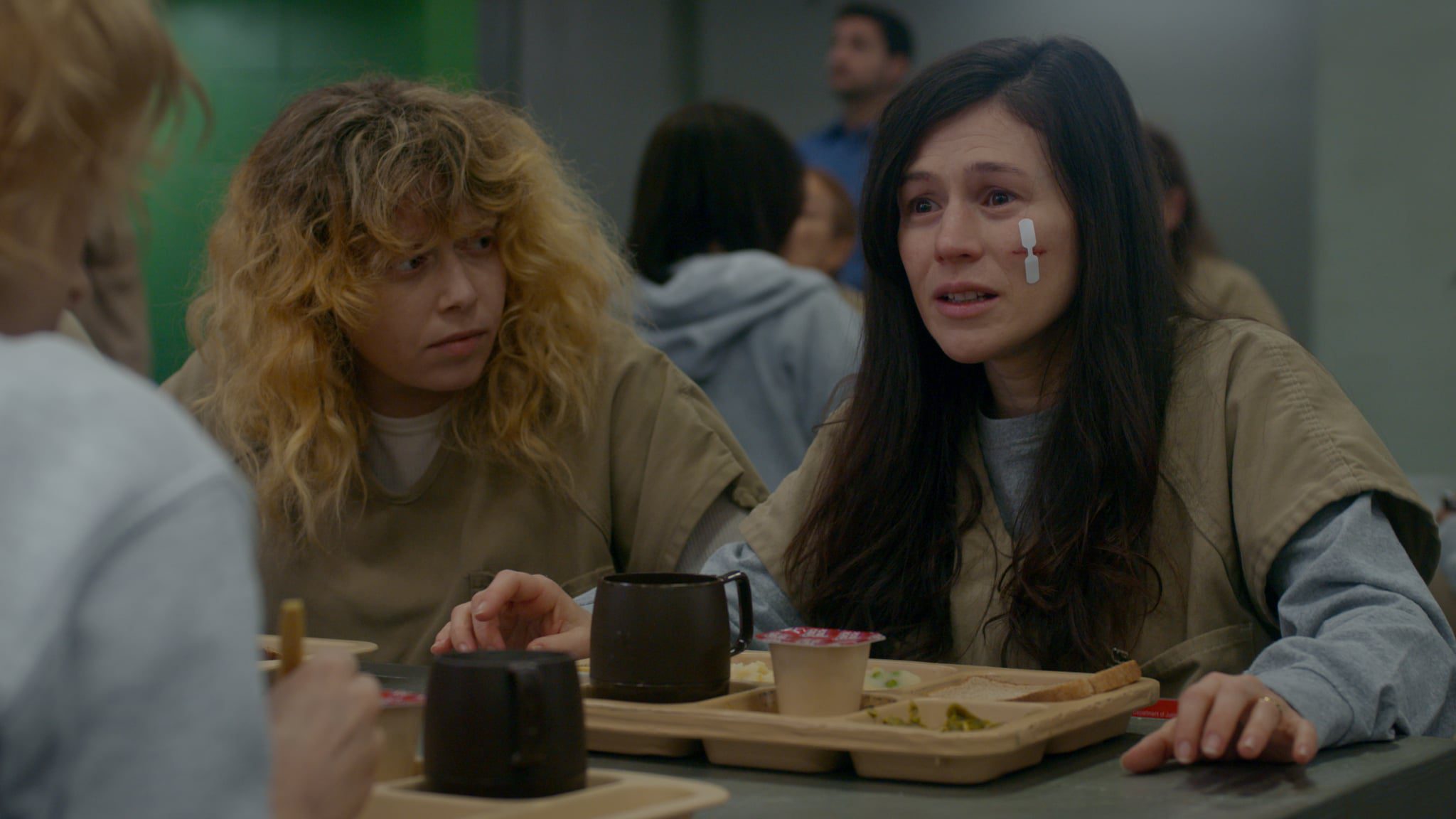 Nicky realises that Lorna's madness is beyond her control as they sit in the cafeteria