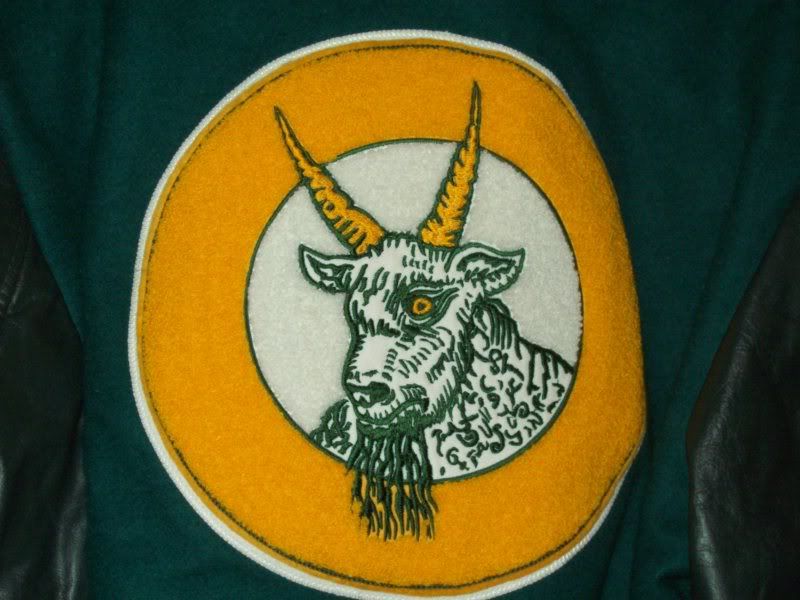 A picture of the horned goat that is the Comity NH high school mascot in Syzygy.