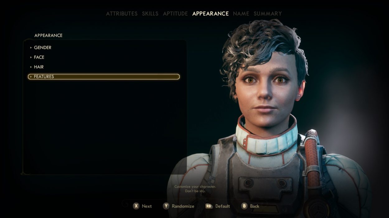 The Outer Worlds Character Creation
