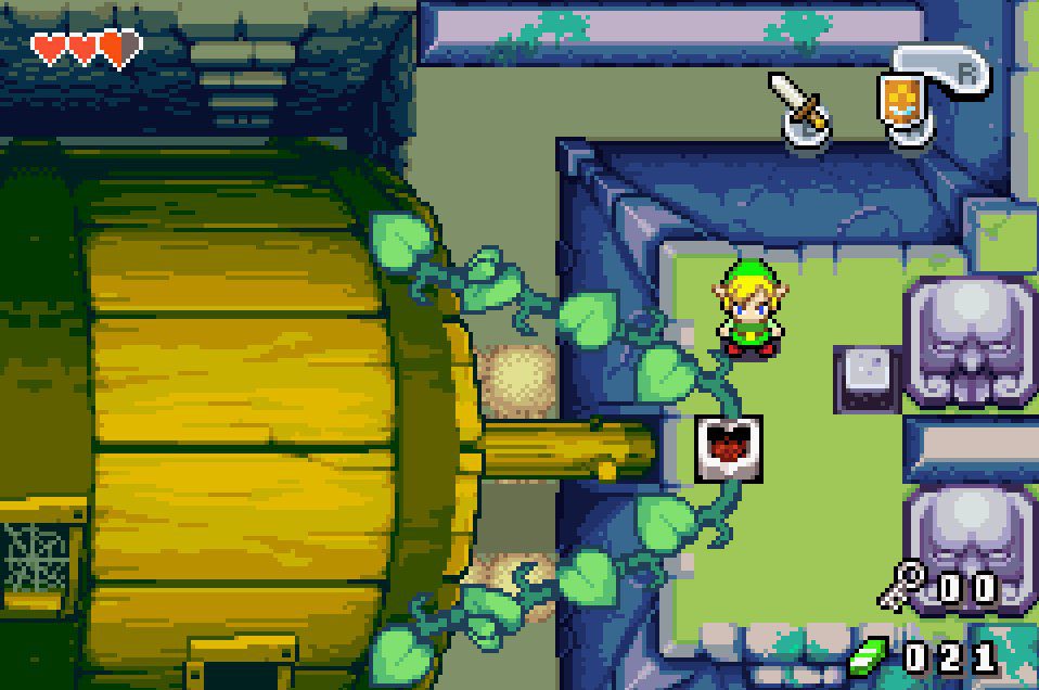 A simple puzzle from the first dungeon of Minish Cap