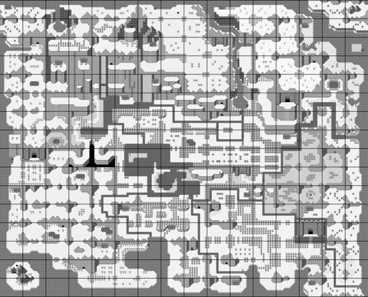 The map of Final Fantasy Adventure