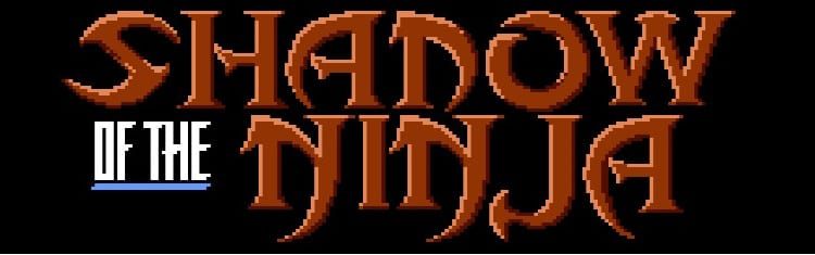 Shadow of the Ninja's bland title screen logo