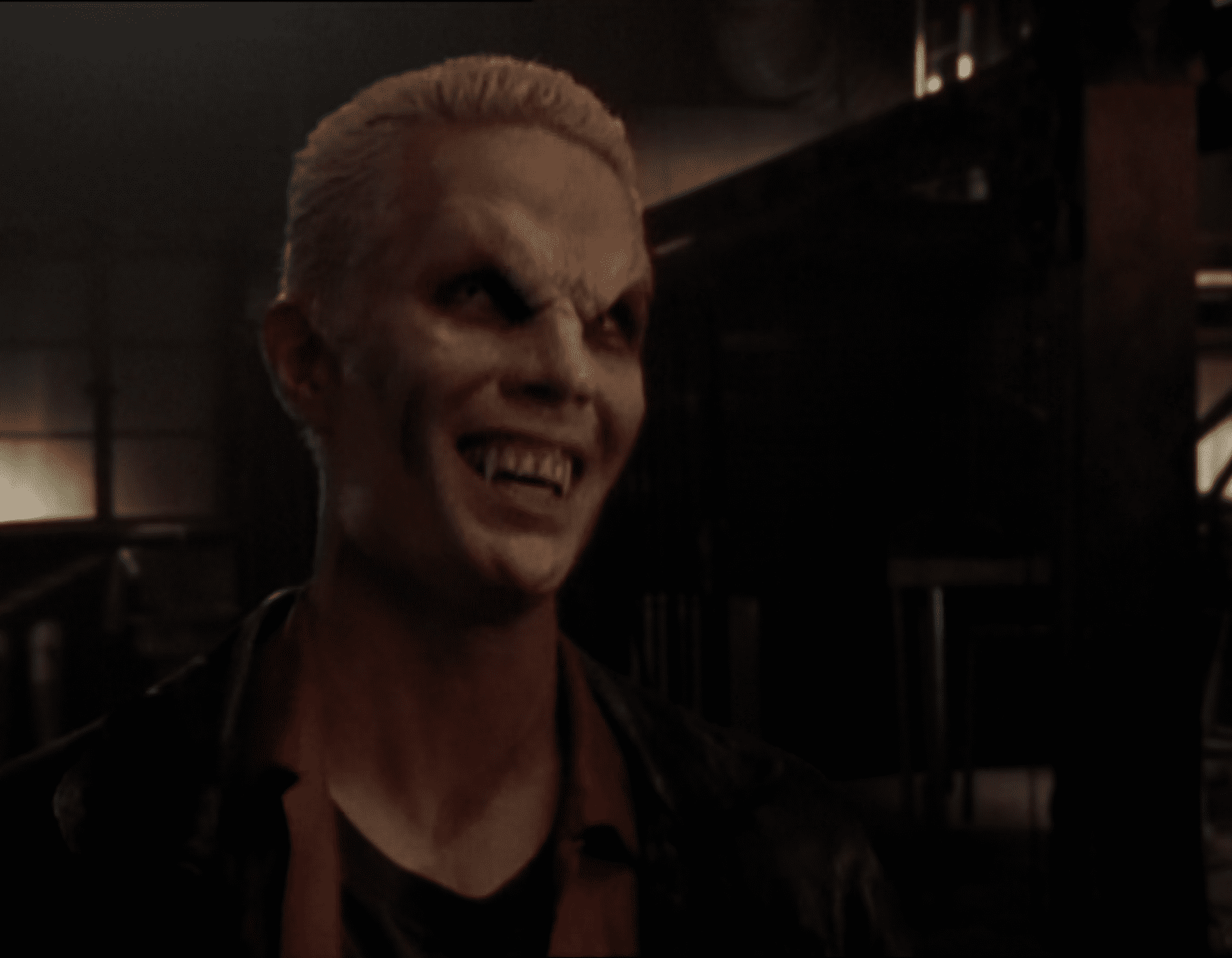 Spike laughs while vamped out