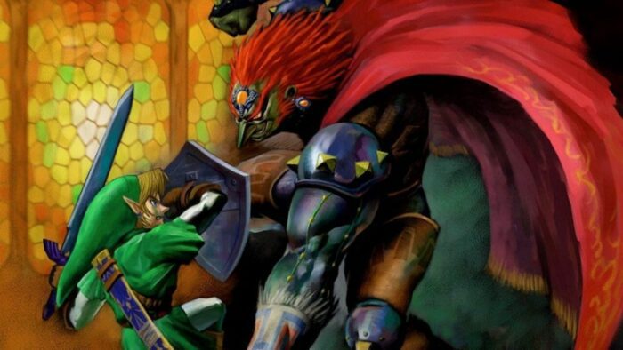Link and Ganondorf in a tussle