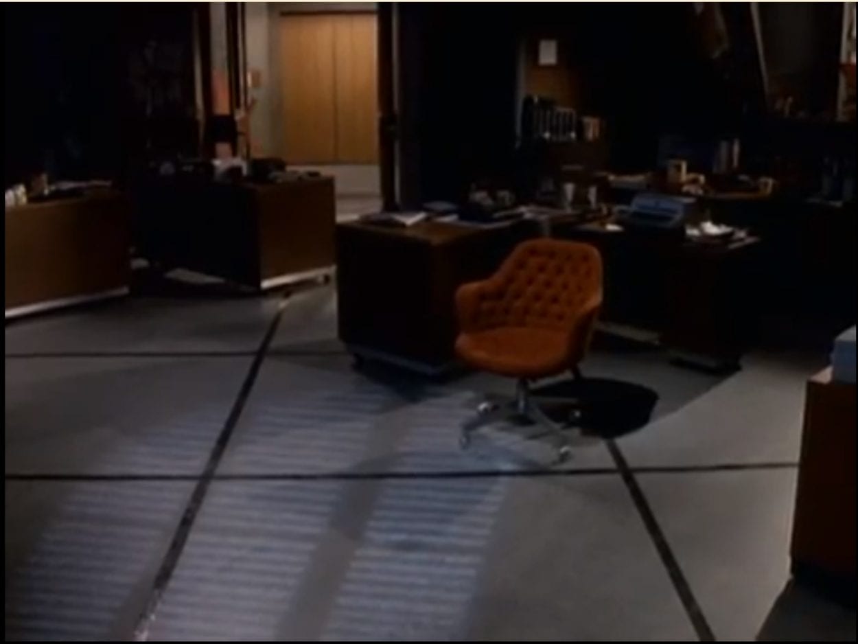 The last shot of where Bill's desk was.