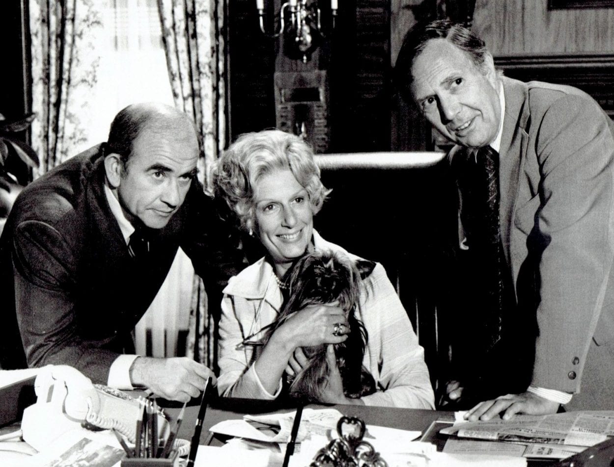 Lou Grant, Margaret Pynchon, and Charlie Hume