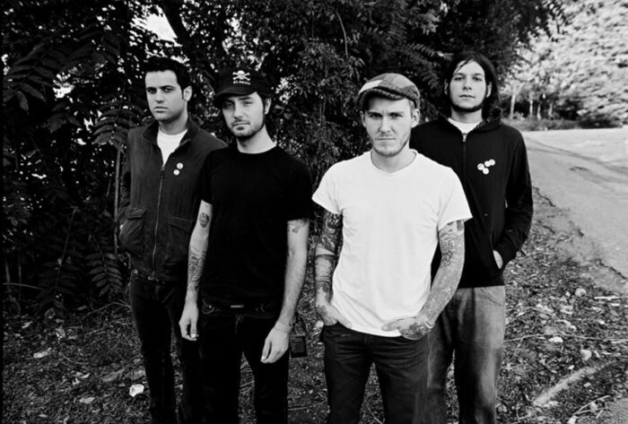 Black and white photo of The Gaslight Anthem