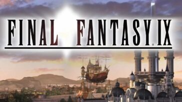 Final Fantasy IX title featuring the skyline of Alexandria