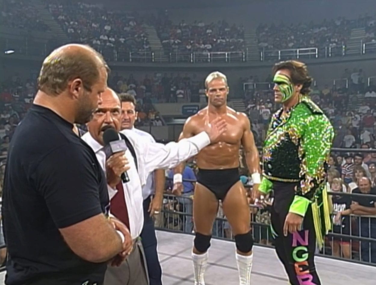 Horseman talk to Sting and Luger
