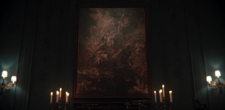The painting of tortured souls in Adam's chamber in Dark