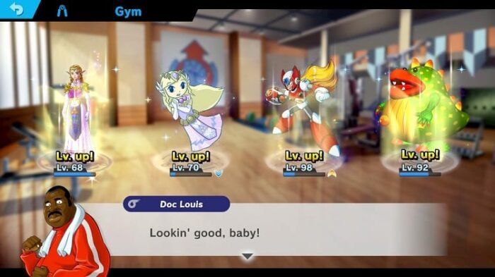 Doc Louis' training gym, where you can level up your spirits.