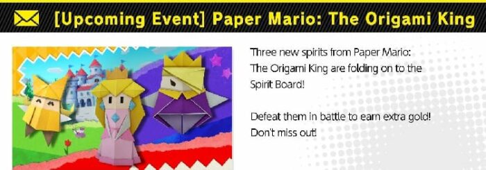Three new spirits based on Paper Mario the Origami King will be available soon.