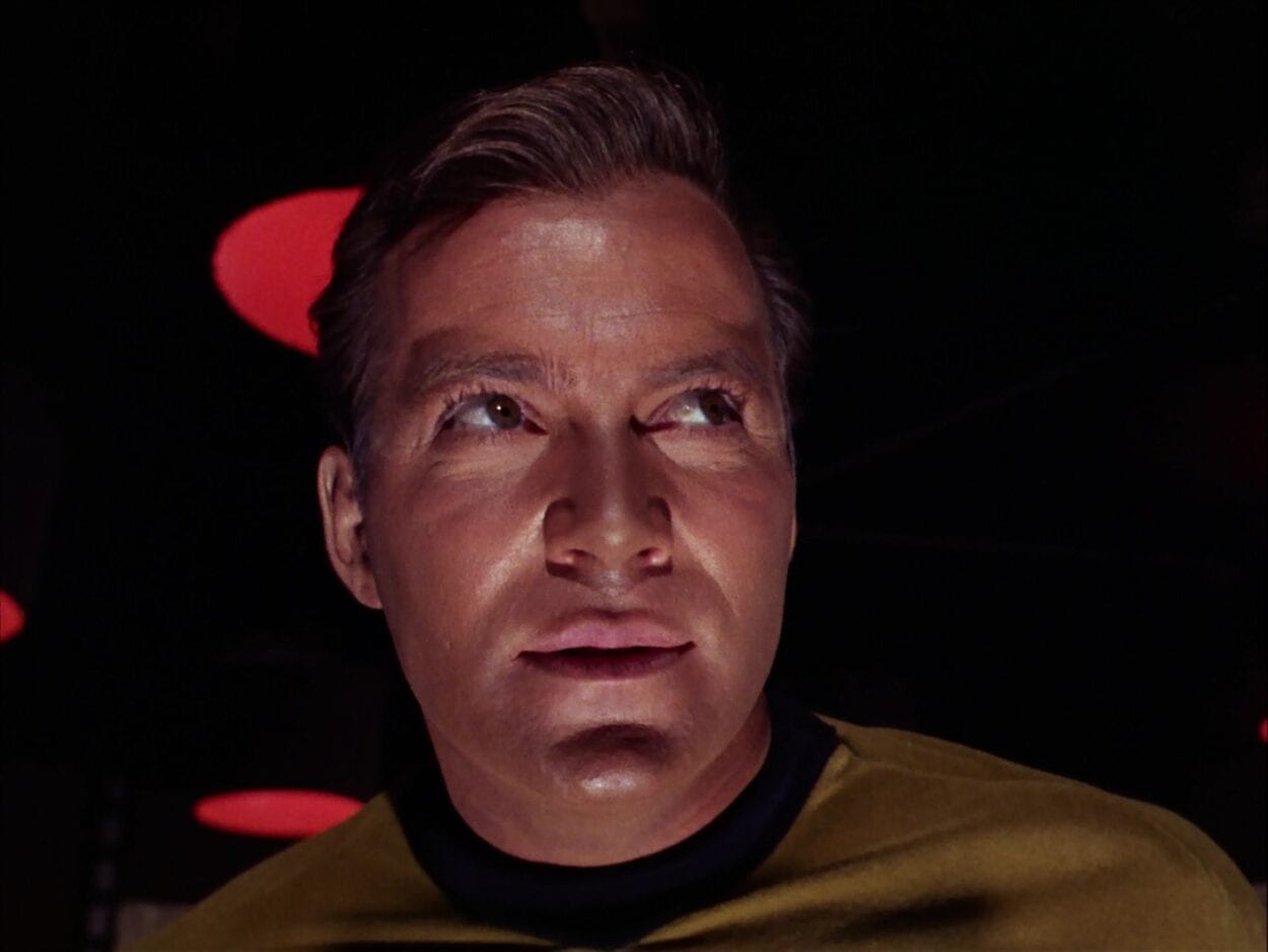 The evil Captain Kirk looks for his enemies