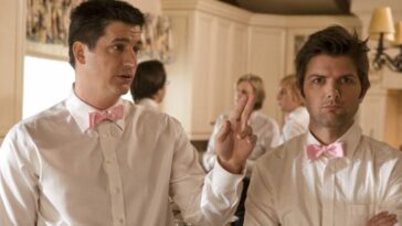 Adam Scott and Ken Marino in a scene from Party Down