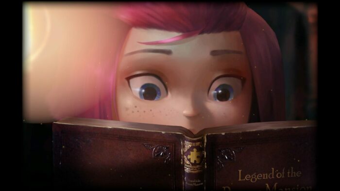 Anne reads the fairy-tale of the toymaker in the opening cutscene of Rooms.