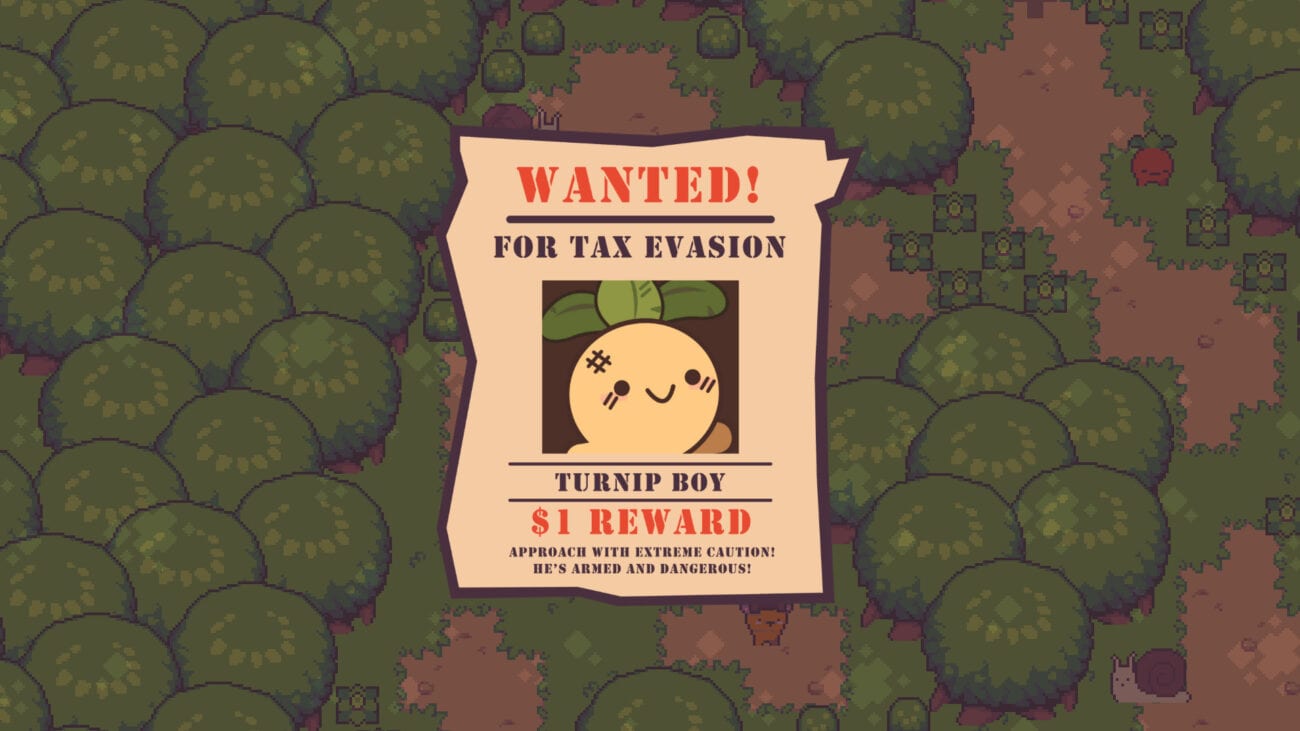 Wanted poster for Turnip Boy