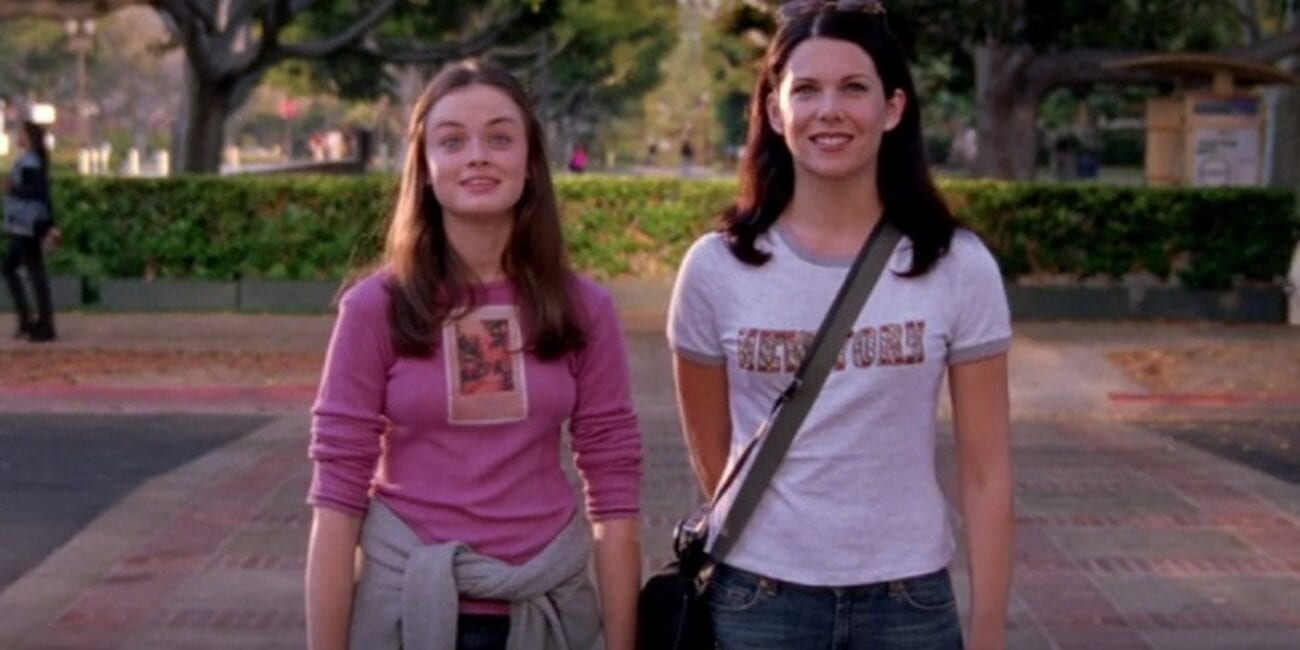Rory and Lorelai standing next to each other in Gilmore Girls