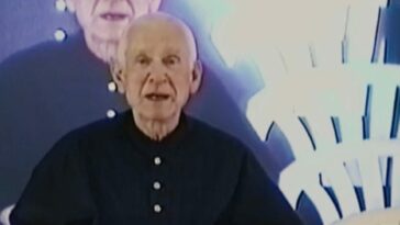Marshall Applewhite sits for video recorded sermon