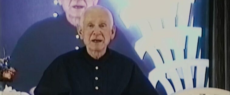 Marshall Applewhite sits for video recorded sermon