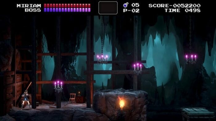 Classic mode in Bloodstained: Ritual of the Night shows Miriam in some familiar looking stages.