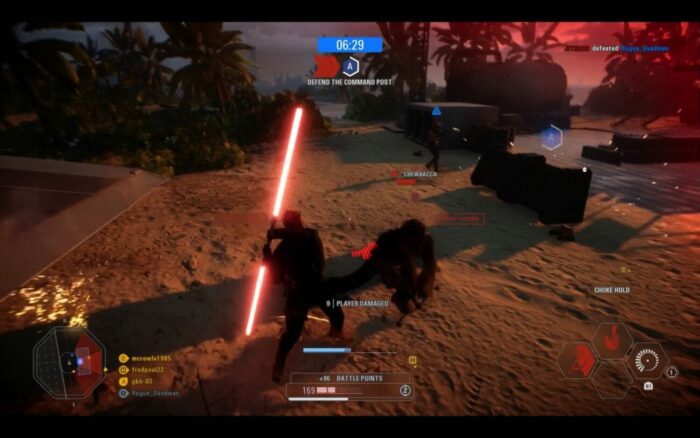 Gameplay from Battlefront 2 featuring Darth Maul