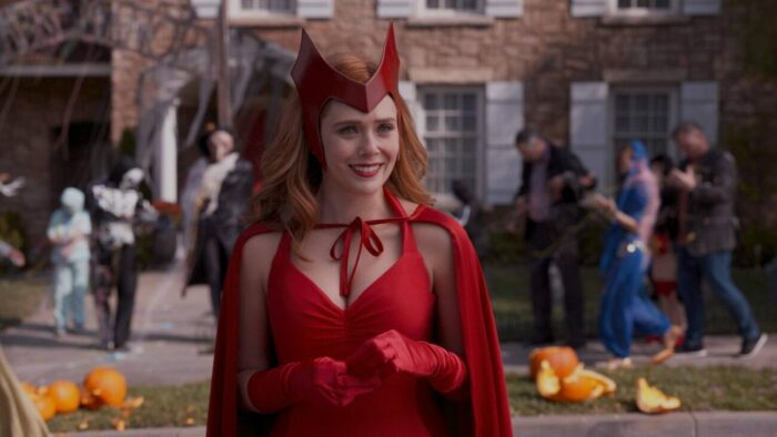 Wanda gets in the Halloween spirit in her neighborhood