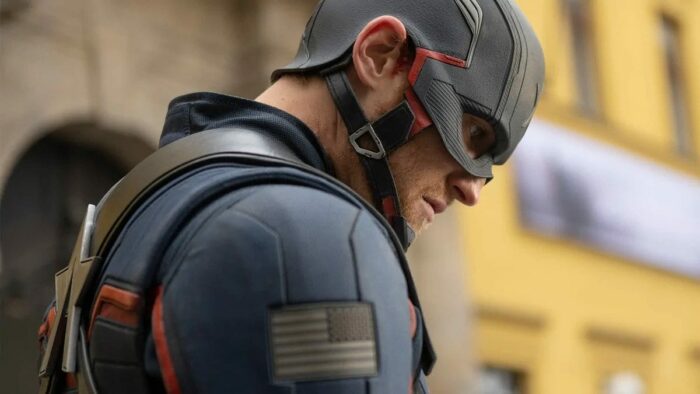 John 'Captain America' Walker (Wyatt Russell) looks troubled...
