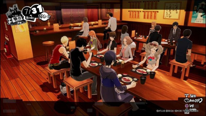 All the members of the Phantom Thief crew chow down on food!