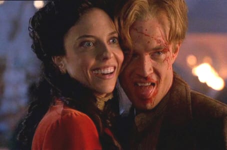 Spike and Drusilla celebrate him killing a slayer for the first time.