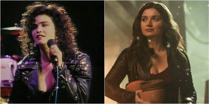 Side by side photo of Alannah Myles and Eve Hewson