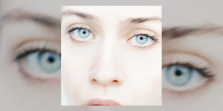 Fiona Apple's Tidal album art, a close up of Apple's face