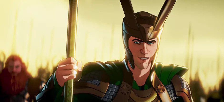 Loki (Tom Hiddleston) leads his army...