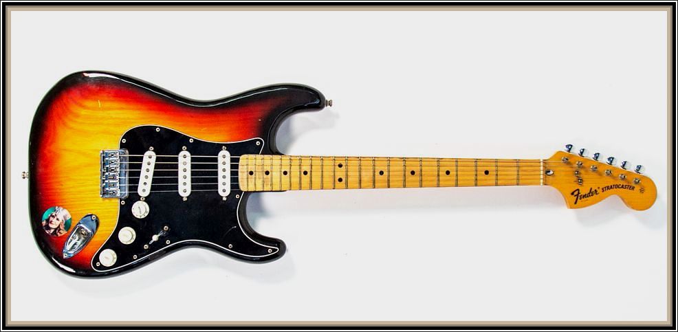1976 Sunburst Fender Stratocaster.