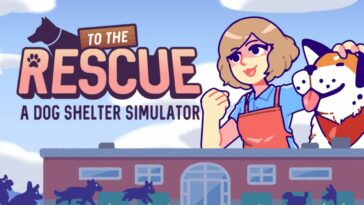 Key art for To The Rescue! featuring a young woman posing with a dog wearing a bandanna