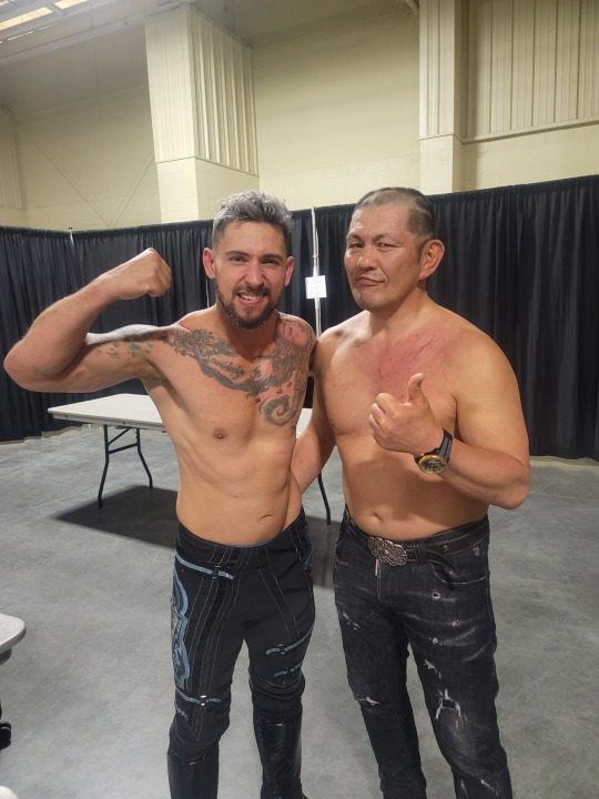 Anthony Henry after squaring off with the legendary Minoru Suzuki