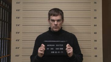 Dexter's mug shot in "Sins of the Father"