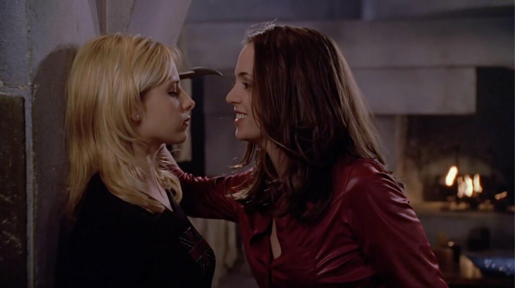 Faith confronts Buffy in the episode "Enemies."