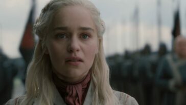 Daenerys looks on, disgusted and enraged