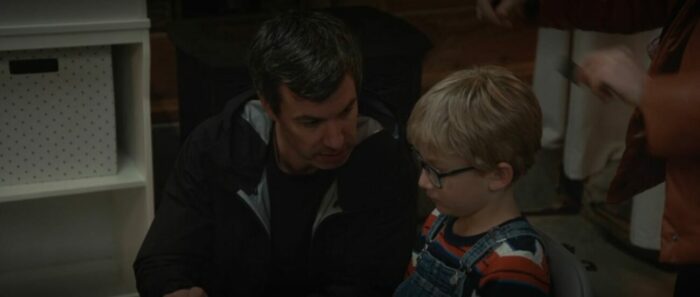 Nathan talks to Liam, who is dressed as Remy, in the Season 1 finale of The Rehearsal