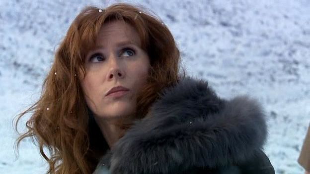 Donna Noble surrounded by snow in "Planet of the Ood"