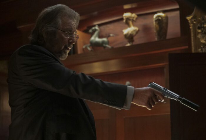 Hunters Season 2: Meyer Offerman (Al Pacino) with a gun